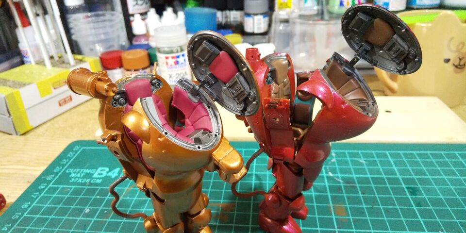 WAVE マシーネンクリーガー S.A.F.S. & RACCOON 細部の塗装