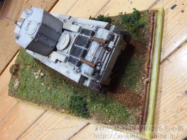 ガルパン 継続 BT-42 ジオラマ作成 焚き火とオイルランプの点灯