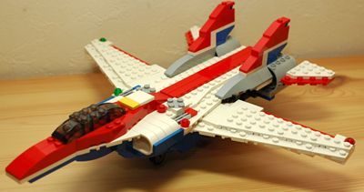LEGO 可変後退翼機 翼開前_R