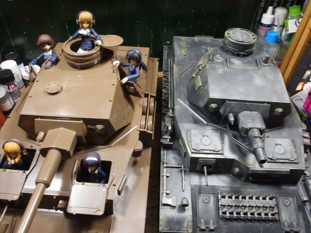 ガールズ&パンツァー figma Vehicles Ⅳ号戦車H型(D型改) 改造途中