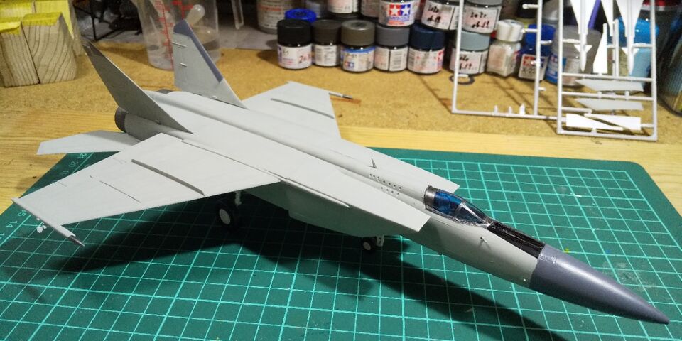 ハセガワ 1/72 MiG-25フォックスバット 塗装開始 : クローゼットの中の