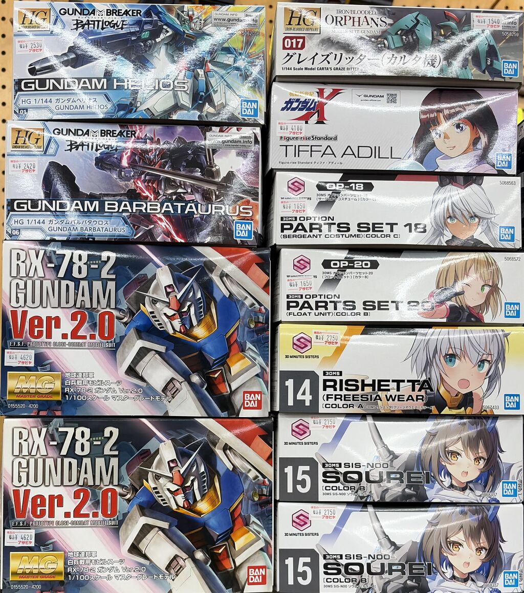 倉庫発掘品 第7弾・キャンセル品 30MS少し追加 : 模型のアサヒヤ