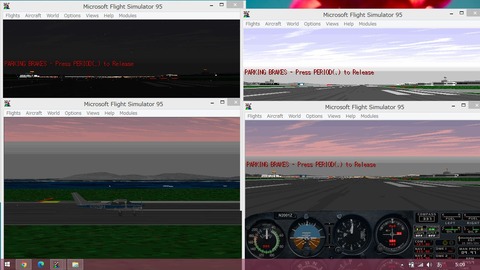 模型好きの御本尊たち:「Flight Simulator95」64bit環境でリアル天気。