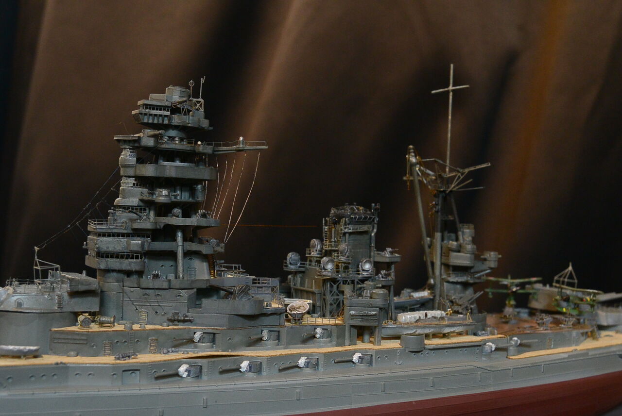 戦艦長門 1/500フジミ模型 7回 : 模型好きの御本尊たち