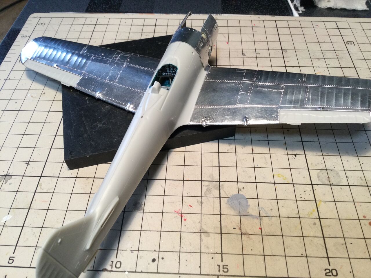タミヤ1/48 疾風にアルミ板を貼る(5) : 模型好きの御本尊たち