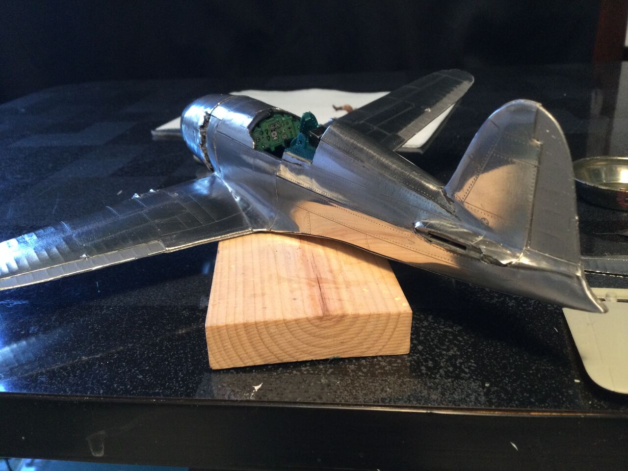 1/48タミヤ雷電21型にアルミ板を貼る その2 : 模型好きの御本尊たち