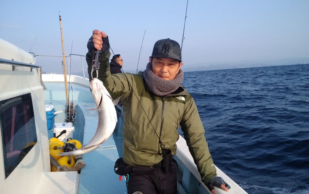 神子元島ルアージギングカンパチゲット 南伊豆 弓ヶ浜港 ひとつテンヤ ルアー釣り 釣り船 もき丸