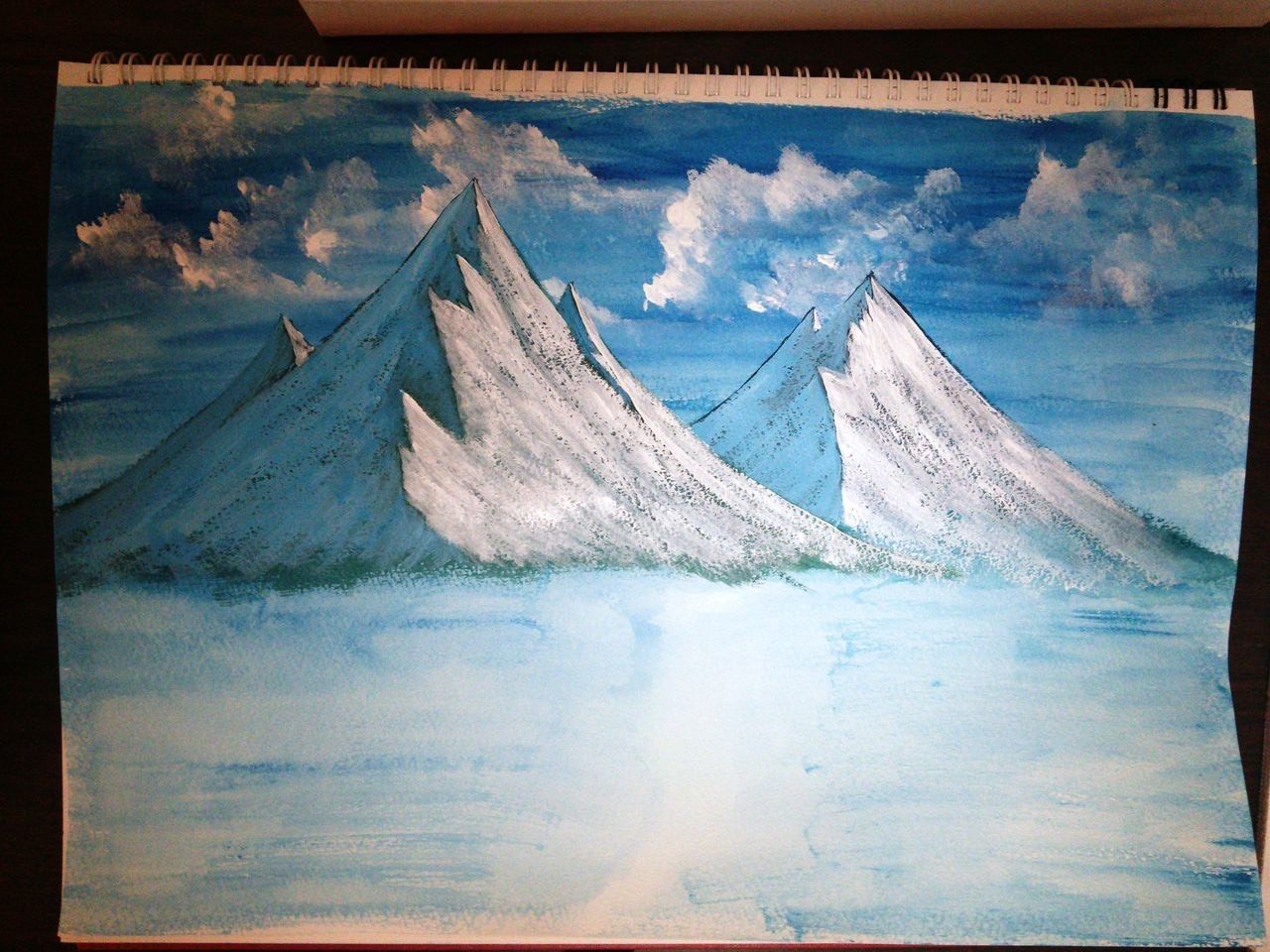 アクリルでボブロス画法 山 モッカのお絵かきブログ