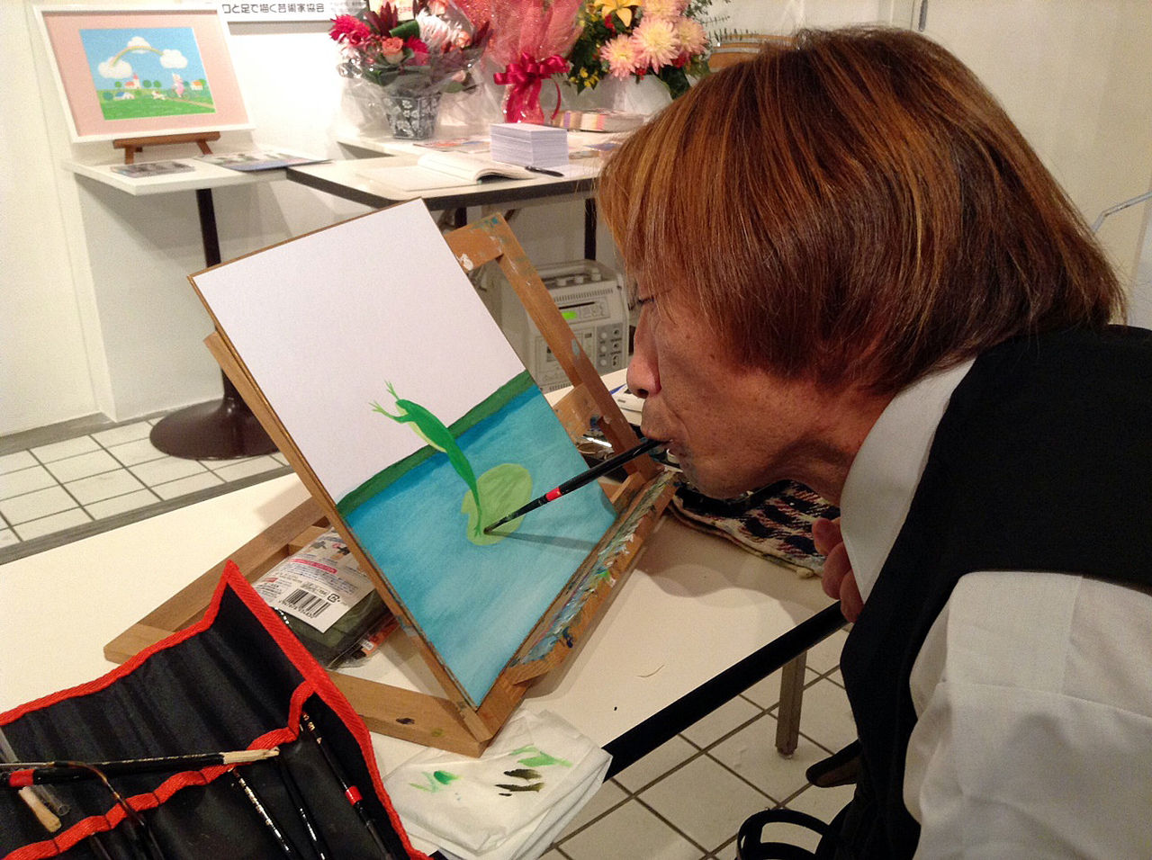 口で描いた世界〜画家5人によるグループ展 小川もこ デリシャス・タイム 口で描いた世界〜画家5人によるグループ展 小川もこ デリシャス・タイム