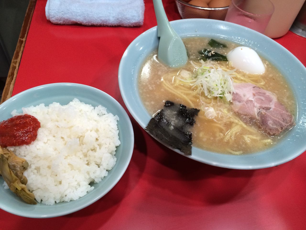 西船橋 かいざんのラーメン ライス 玉子 もくないブログ 西船橋 かいざんのラーメン ライス 玉子 もくないブログ