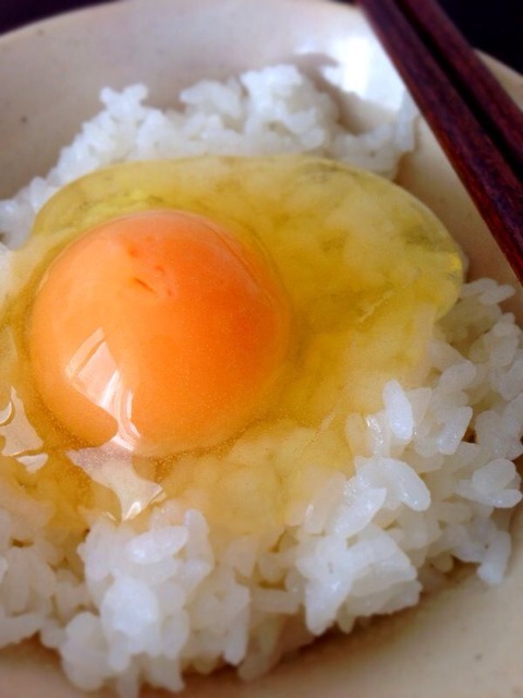 冷凍卵解凍ごはん