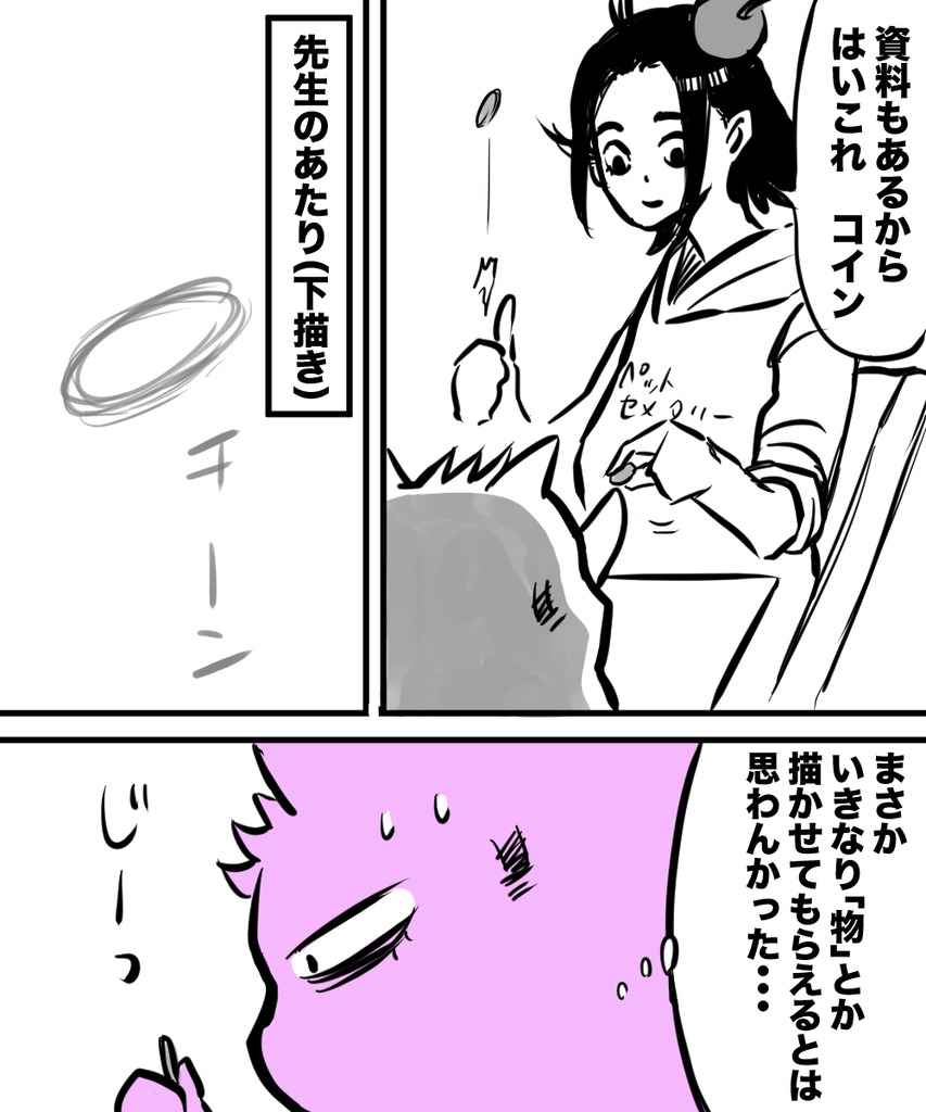 コイン一枚描くのに1の③