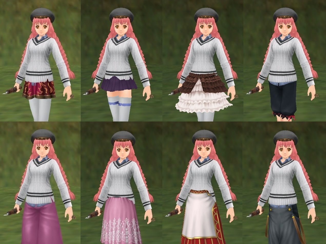 装備干渉メモ クリケットセーター お嬢の染色メモ