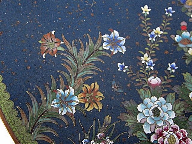 七宝焼の皿 花鳥図 : 近代輸出陶磁器に魅せられて