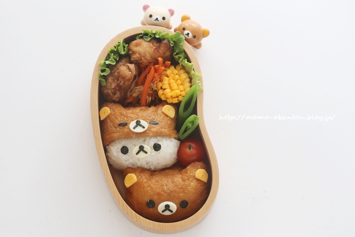 つくれぽ00突破 リラックマお稲荷さんのお弁当 キャラ弁 Momo S Obentou キャラ弁 Powered By ライブドアブログ