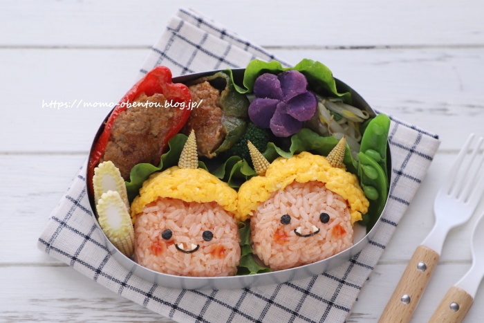 節分キャラ弁レシピ動画 オムライス風おにぎりの赤鬼さん弁当 Momo S Obentou キャラ弁 Powered By ライブドアブログ