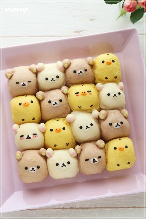 リラックマファミリーのちぎりパン キャラパン Momo S Obentou キャラ弁 Powered By ライブドアブログ