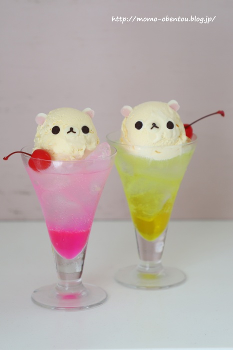 昭和レトロなクリームソーダ第二弾＊コリラックマのクリーム