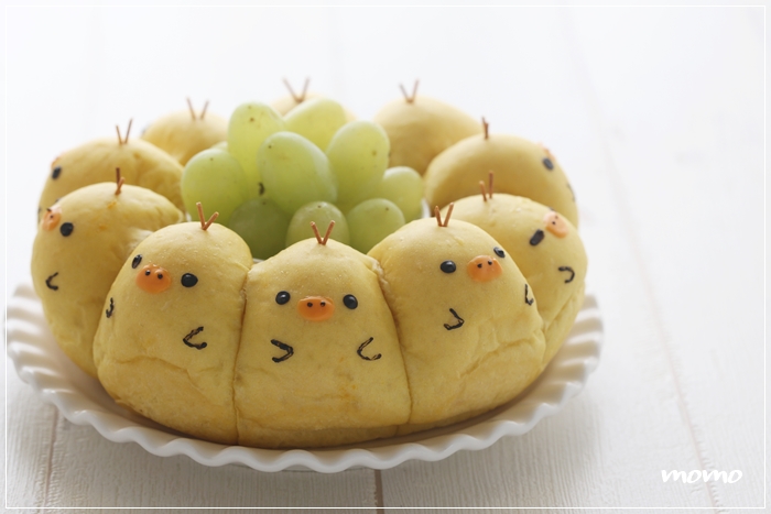 キイロイトリのちぎりパン キャラパン Momo S Obentou キャラ弁 Powered By ライブドアブログ