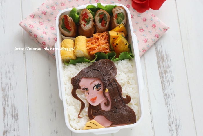 美女と野獣 ベルのお弁当 キャラ弁 Momo S Obentou キャラ弁 Powered By ライブドアブログ