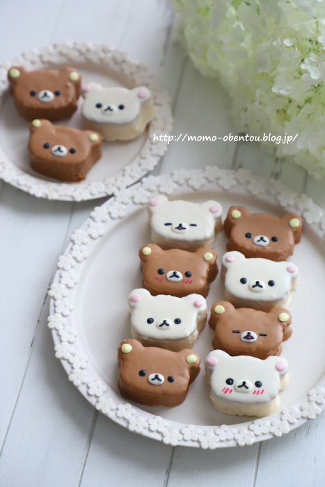 市販のスポンジケーキでリラックマ コリラックマの簡単ミニチョコケーキ Momo S Obentou キャラ弁 Powered By ライブドアブログ