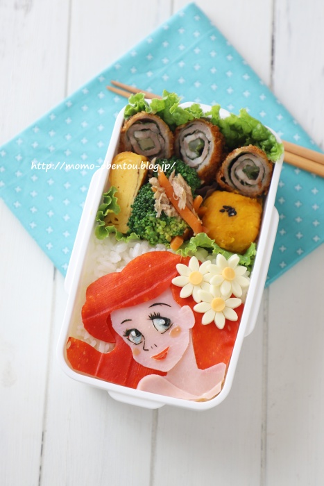 リトル マーメイド アリエルのお弁当 キャラ弁 Momo S Obentou キャラ弁 Powered By ライブドアブログ