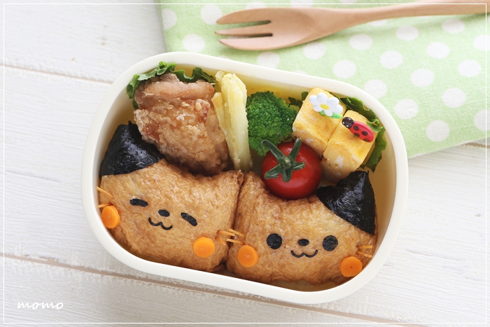 お稲荷さんのねこちゃんのお弁当 キャラ弁 Momo S Obentou キャラ弁 Powered By ライブドアブログ