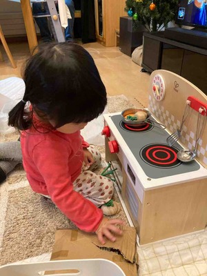 2才誕生日】Hapeのコンパクトキッチン。存在感少なめで良き。 : も 