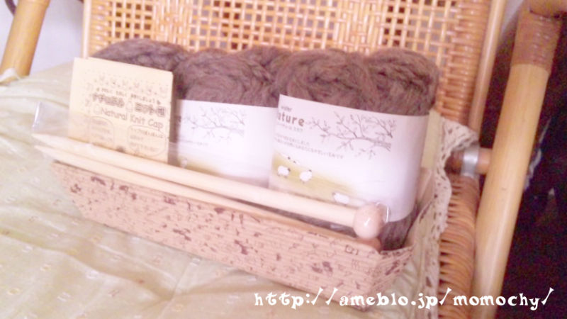 ＊棒針編みのニット帽