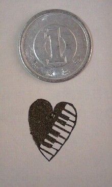 けしごむはんこde鍵盤ハート♪