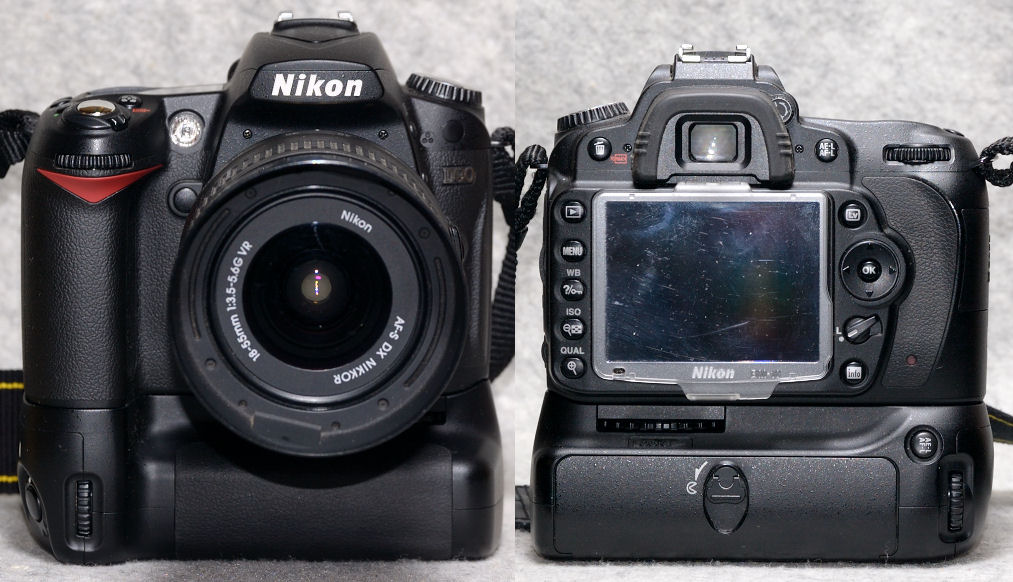 Nikon D90 D80用バッテリーグリップMB-D80+バッテリー