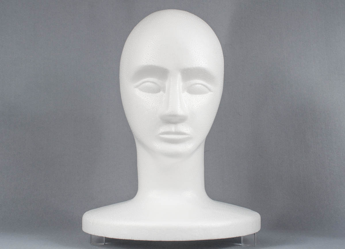 発泡スチロールマネキン頭 男顔 白 レビュー モモンハン日記