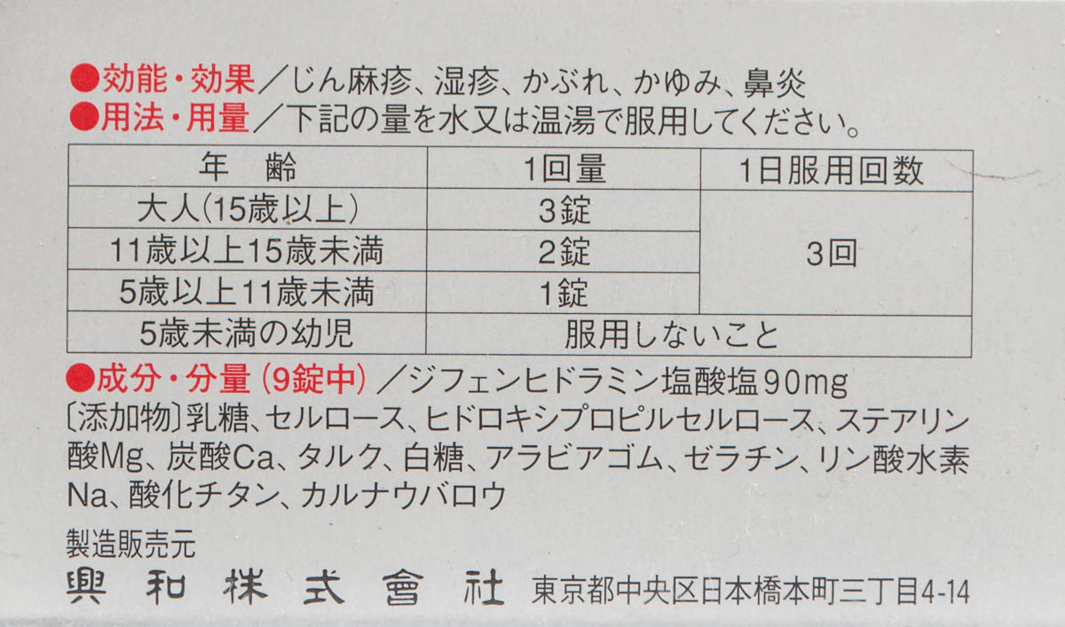 レスタミンコーワ糖衣錠 レビュー モモンハン日記