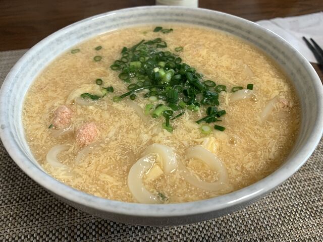 つるとんたんの 明太餡かけ玉子とじのおうどん を再現してみたが 人生は 旅して食って呑んで