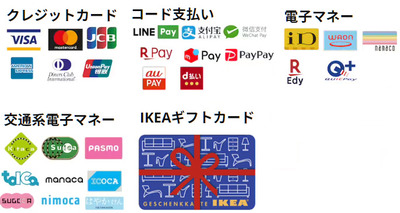 IKEAで利用可能な支払い方法