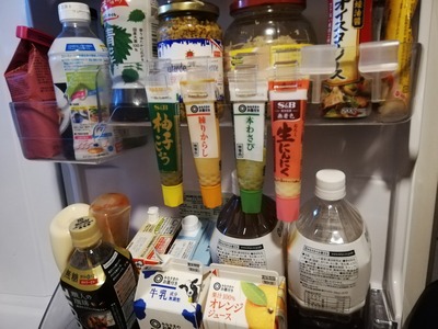 薬味チューブフック使用例