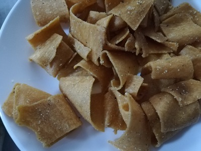 オニオンペッパーの大豆チップス (4)