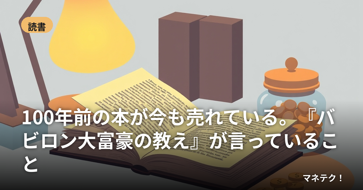 100年前の本が今も売れている。『バビロン大富豪の教え』が言っていること
