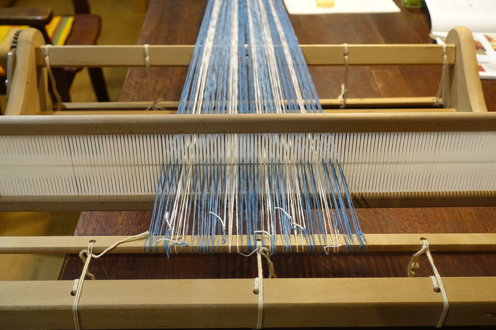 手紡ぎの木綿糸で織る モンコの染織日記