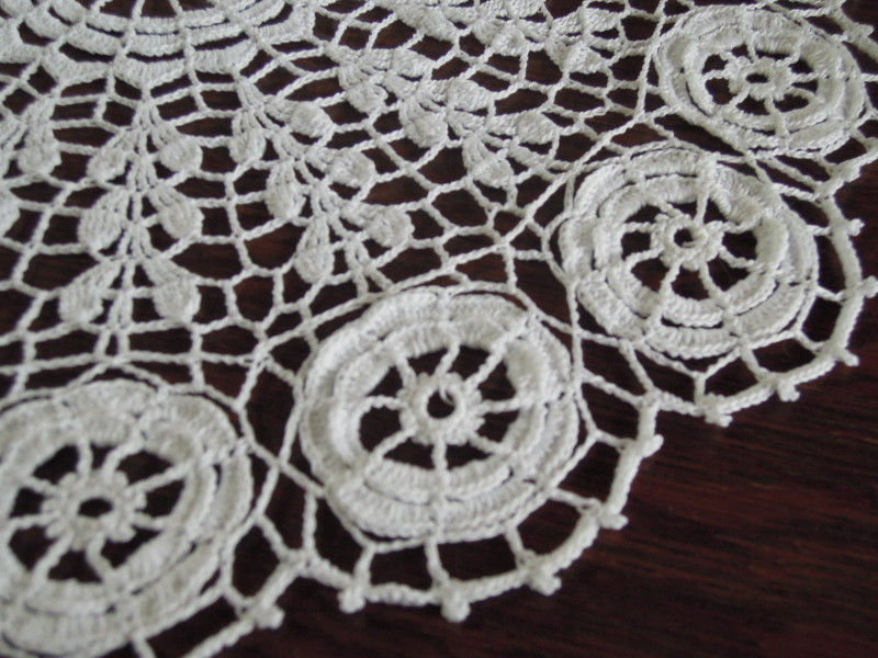 クロッシェレース クロッシェレース4点、ブロッキング完了 : モンコの染織日記