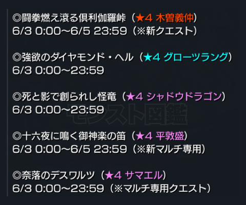 モンスト 新イベント 4木曽義仲 4平敦盛など 明日 6 3 のイベントクエストが決定 イベントクエスト モンスト 図鑑 モンスターストライクの攻略 最新情報を速報でお届け