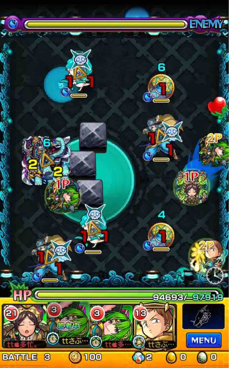 運枠シャンバラ 帝釈天とりあえず初日クリア フェーズ図 動画あり クーフー キング強かった Ttのモンスト備忘録blog