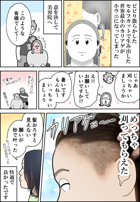 カリアゲ最新報告