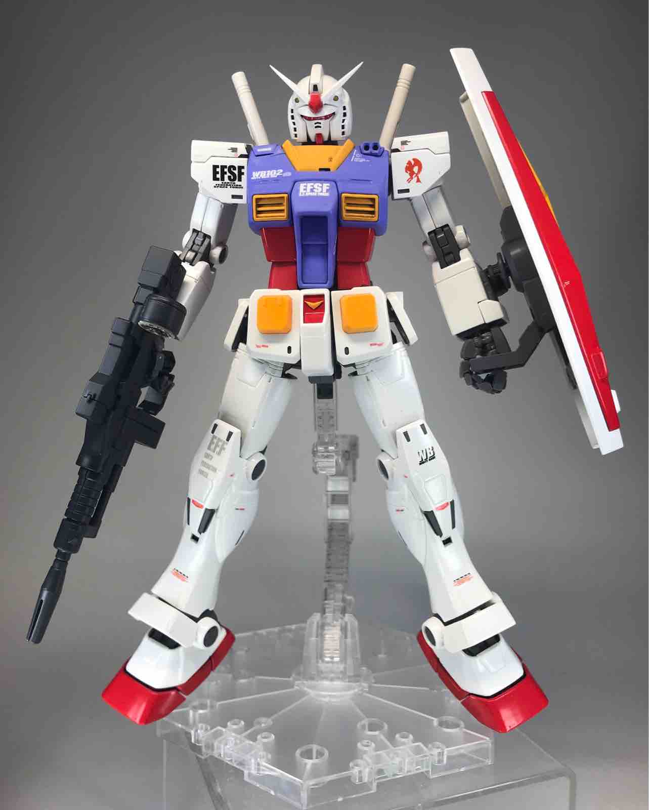 ガンプラ 塗装済完成品 MG ガンダム( THE ORIGIN版) MG ガンダム THE ORIGIN/Ver.ONE YEAR WARミキシング 塗装/改修