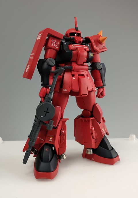 バンダイ　ガンプラhg ザクF2 ジョニーライデン HGUC ジョニーライデン専用ザク 製作 塗装 その5（完成