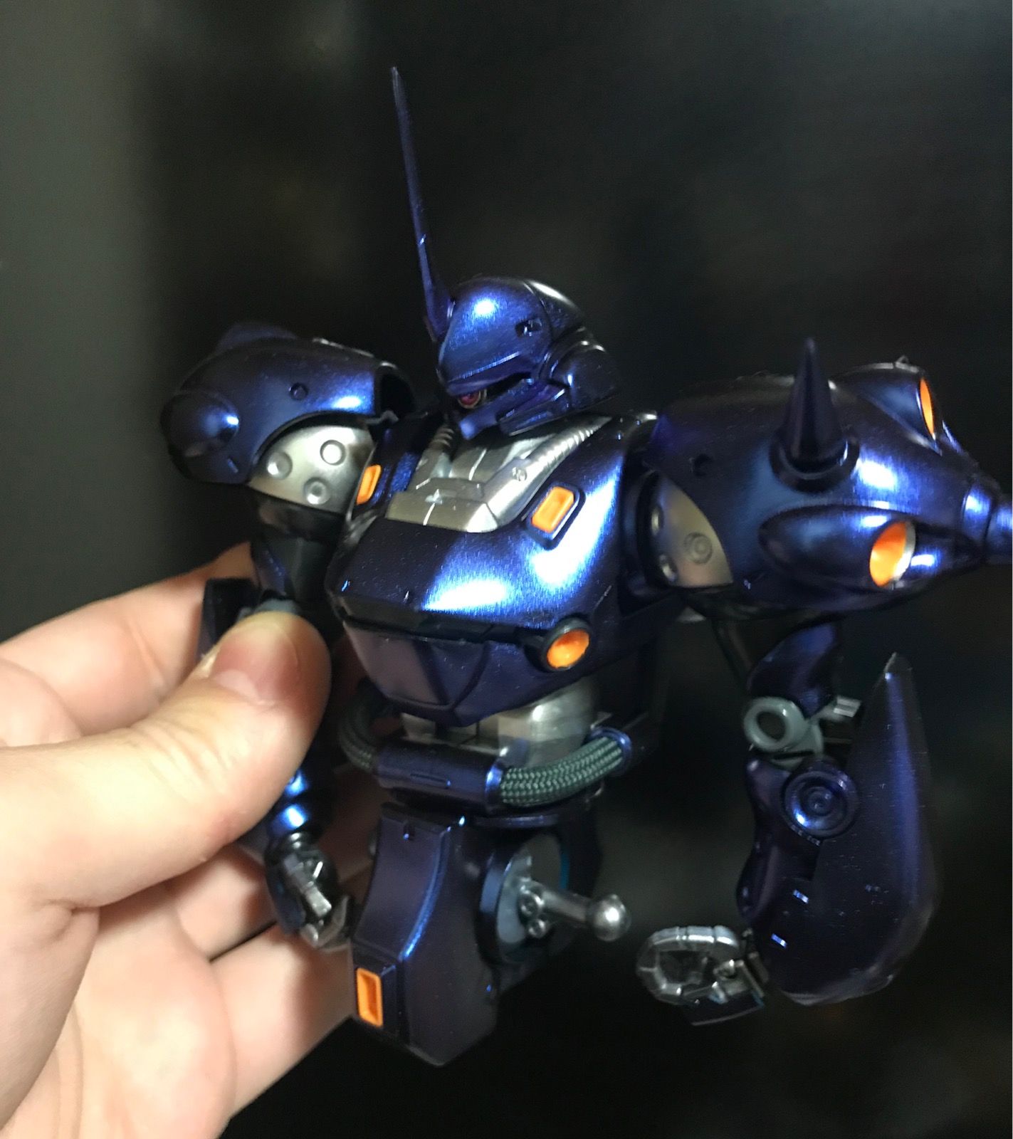 MG 1/100 ケンプファー　ブルーメタリック塗装&ワックス仕上げ MG ケンプファー 〜偏光メタリック仕上げ〜｜モルガナさんの