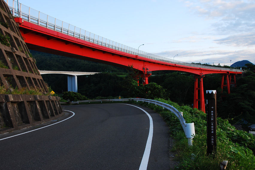 米山大橋からの夕日 新潟の四季と自然 米山大橋からの夕日 新潟の四季と自然