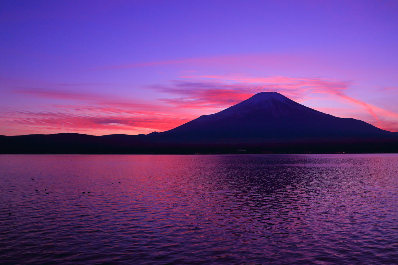 夕焼けの富士です 富士山の四季 徒然写真日記