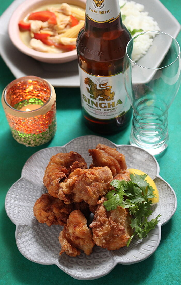 ベトナム風鶏のから揚げとグリーンカレーの日 もりもんのまいにちおいしい