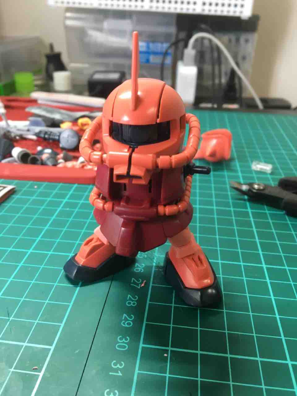 ミニ四駆ブログ ガンダムブログ BB戦士シャア専用ザク2 CS 脚延長化